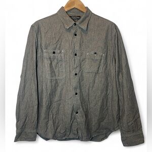 J. Peterman Gray Casual Button Down Shirt